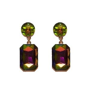COPY - Razzle Dazzle Crystal Drop Earrings Green